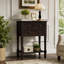 Console étroite avec 3 tiroirs de rangement et une tablette inférieure, table d'appoint mince pour salon et entrée