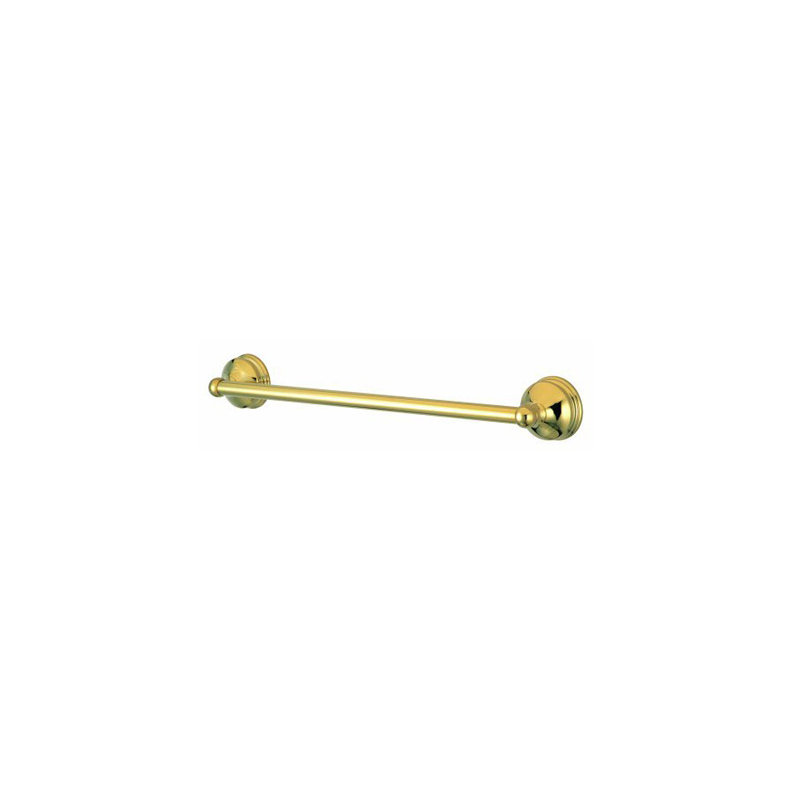 Vintage Wall Mounted Towel Bar, Polished Brass