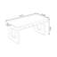 Bureau moderne et simple en pierre blanche-456677049