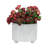 Pinar Stoneware Ceramic Planters with Engraved Geometric Pattern, Modern Footed Design for Indoor & Outdoor Use, Durable & Decorative Plant Pots, Set of 2-632642059-632642058