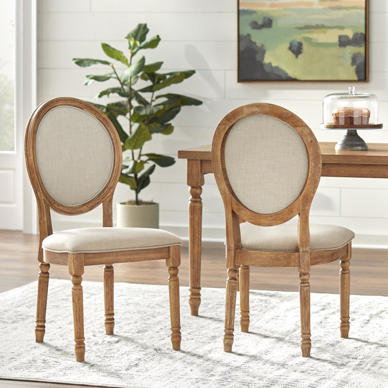 Fowey 19.5'' H Upholstered Side Chair, Brown, Beige