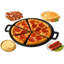 Plat à pizza en fonte pré-assaisonné de 14 po Home-Complet pour utilisation au four, sur une cuisinière ou au gril