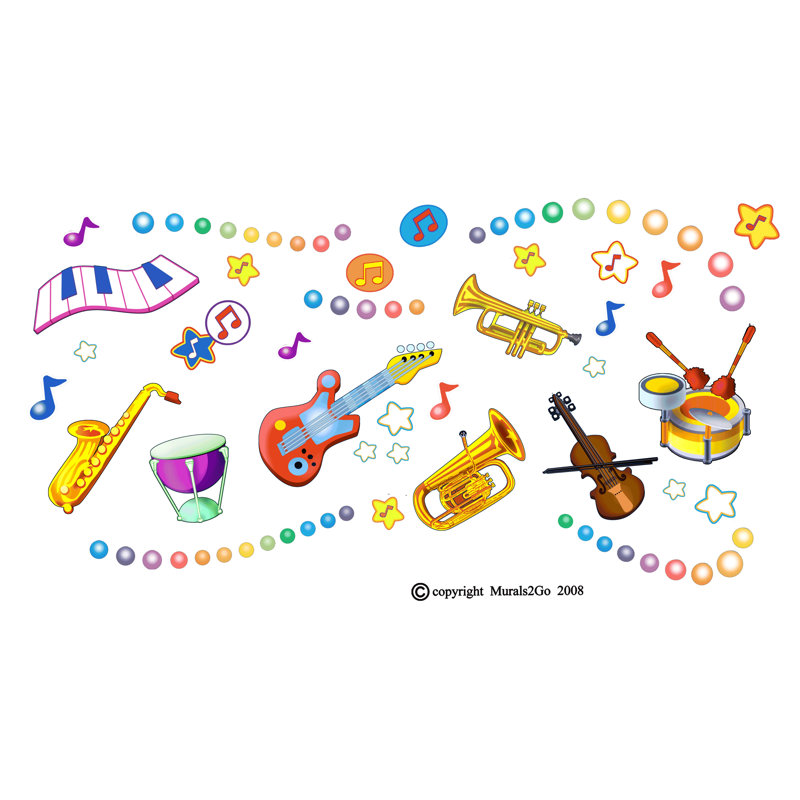 Décalcomanie murale paquet de musique mutli