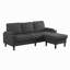 Canapé combiné à 3 places assises avec repose-pieds pour le salon, chambre à coucher, chambre compacte, canapé modulaire rembourré, banc en L avec repose-pieds-1379178052
