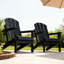 Chaises Adirondack pliantes Hdpe avec porte-gobelet (ensemble de 2)-1806185728