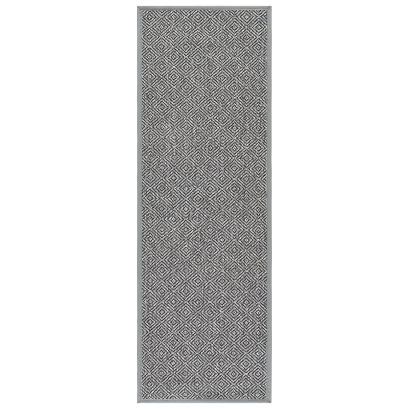 Tapis intérieur / extérieur en marbre / gris anthracite Napa 144, Tapis de couloir 2 pi 6 po x 8 pi