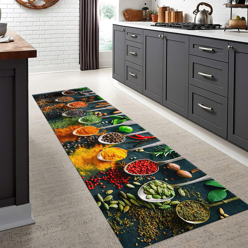 Ethnic Intricate Floral Pattern Non Woven Printed Rug Enhances the Style of Any Living Space, Runner 2'8" x 6'7"