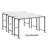 Multipurpose Over The Bed Desk With Adjustable Height, Metal Legs With Casters, Overbed Table 1Pc, Laptop Table For Bed, Breakfast Table-1041291834