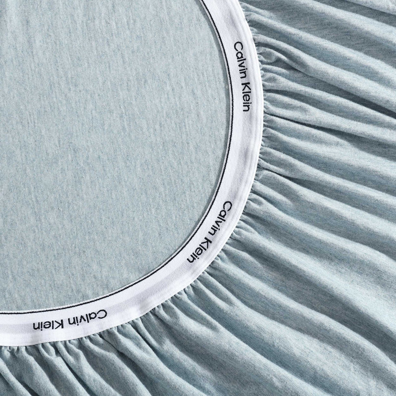 Ensemble de draps 4 pièces Calvin Klein, Ensemble de draps pour taille de lit très grand a, Bleu aqua