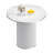 Modern 31.5" fluted round dining table with a silver outline-1844694037