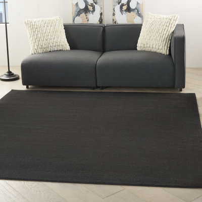Tapis noir moderne Yolonda