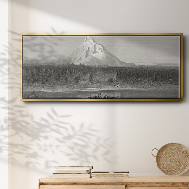 «Mount Hood from the Columbia», toile encadrée, H 20 po x l 50 po