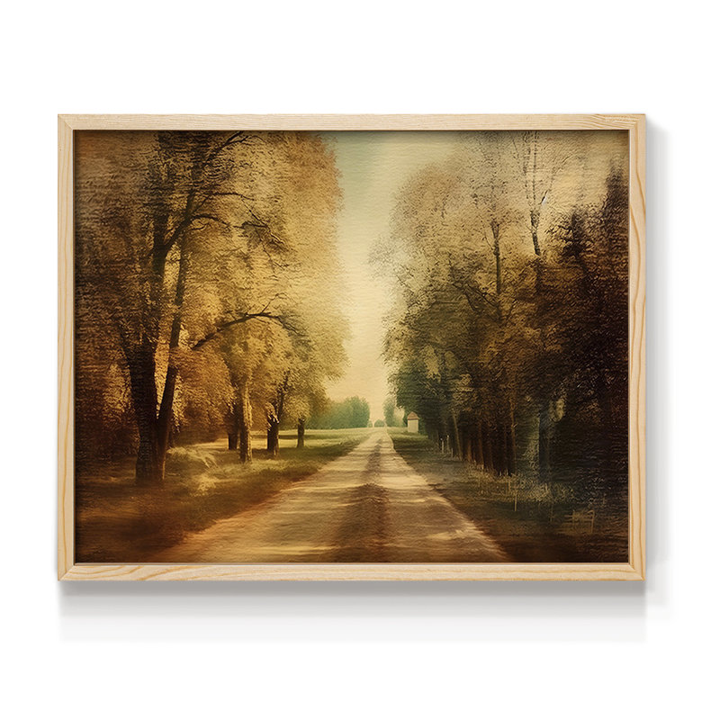 Paysages rétro-CLXV III - impression encadrée - réaménageable, H 8 po x l 10 po, Naturel