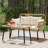  2-Piece All-Weather Rattan Conversation Loveseat Chairs Set