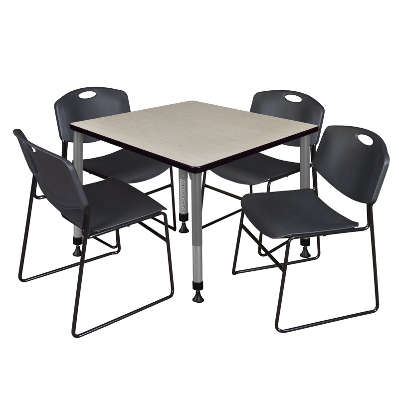 Ensemble de table de salle à manger L 42 po Romig Kee, Érable, H 34 po x l 42 po x P 42 po
