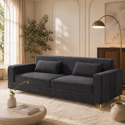Canapé luxueux en velours pour salon, pour un confort et un style incomparables.