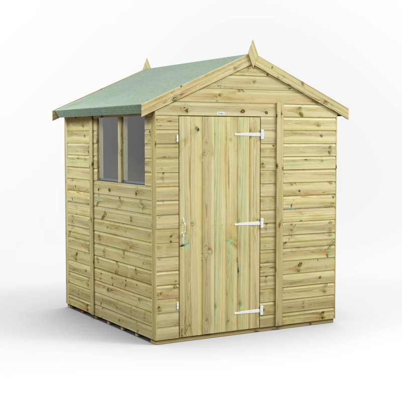 Powersheds 6 x 6ft Premium Pressure Treated Timber Apex Garden Shed