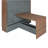 Full Size Murphy Bed With Foldable Desk – Space Saving Wall Bed - Walnut & Gray-926910073
