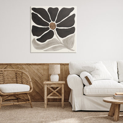 Art mural moderne sur toile à fleurs neutres par Véronique Charron