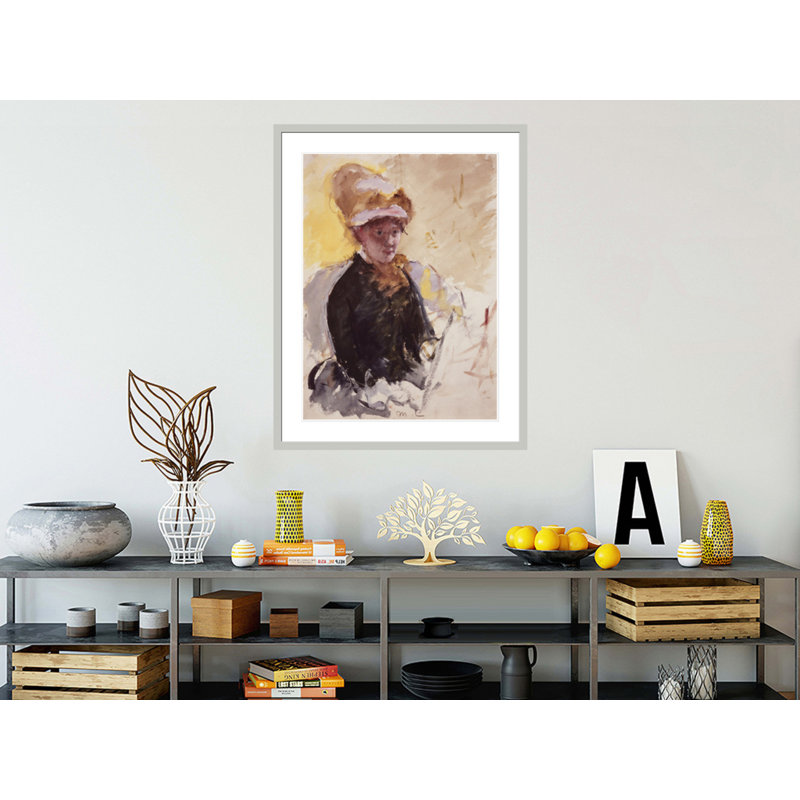 Autoportrait par Mary Cassatt - Impression sur toile, H 41,5 po x l 32,32 po