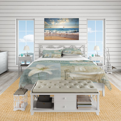 Ensemble de housse de couette Vintage Beige Minimalisme