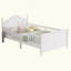 Lit pour enfants, lit plateforme simple en bois avec tête et pied de lit-268141171-268141180