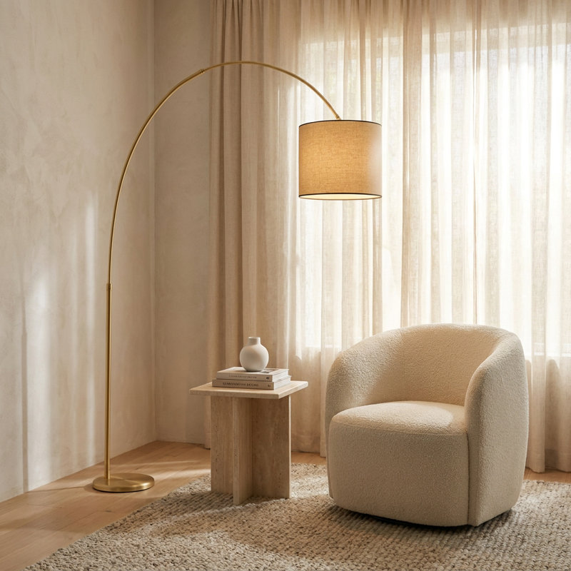 Haven Wicker Integrated Tiered Shelf Floor Lamp