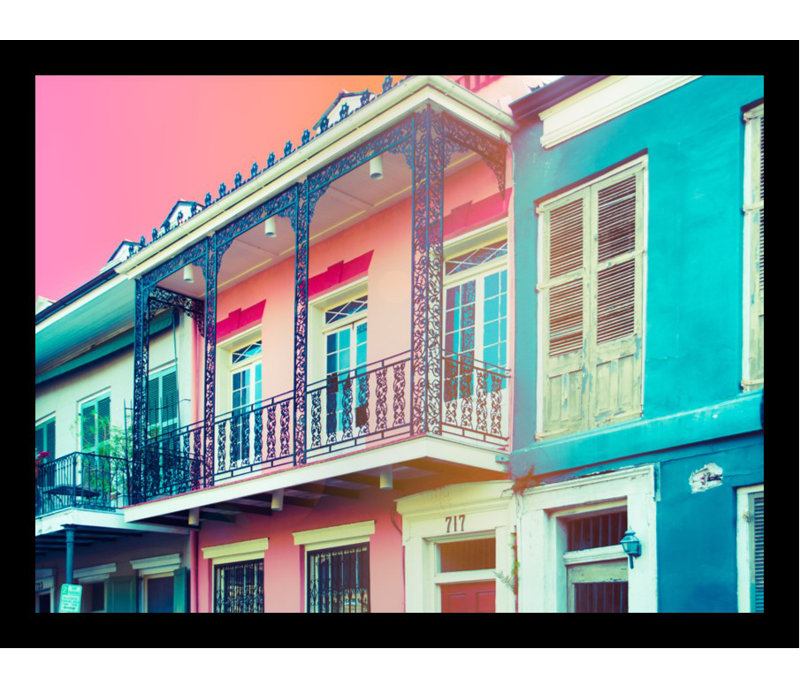 Nouvelle-Orléans appartements colorés NOLA - 2 - reproduction de photo, H 16 po x l 20 po x P 1 po