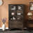 52.17 Inch H Glass Door Display Lilliam with Adjustable Shelf and Drawers for Versatile Home Storage-43286722
