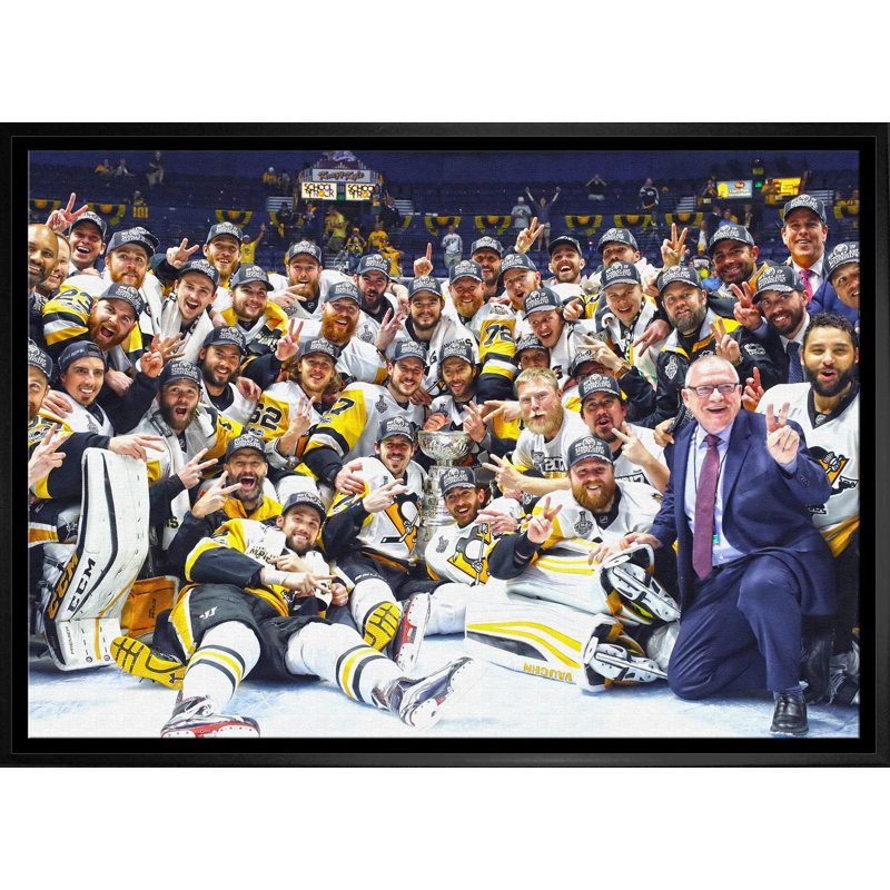 Pittsburgh Penguins 20 x 29, toile encadrée 2017, coupe Stanley