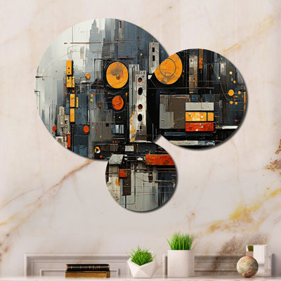 Urban Rhythms Abstract Wall Decor on Metal