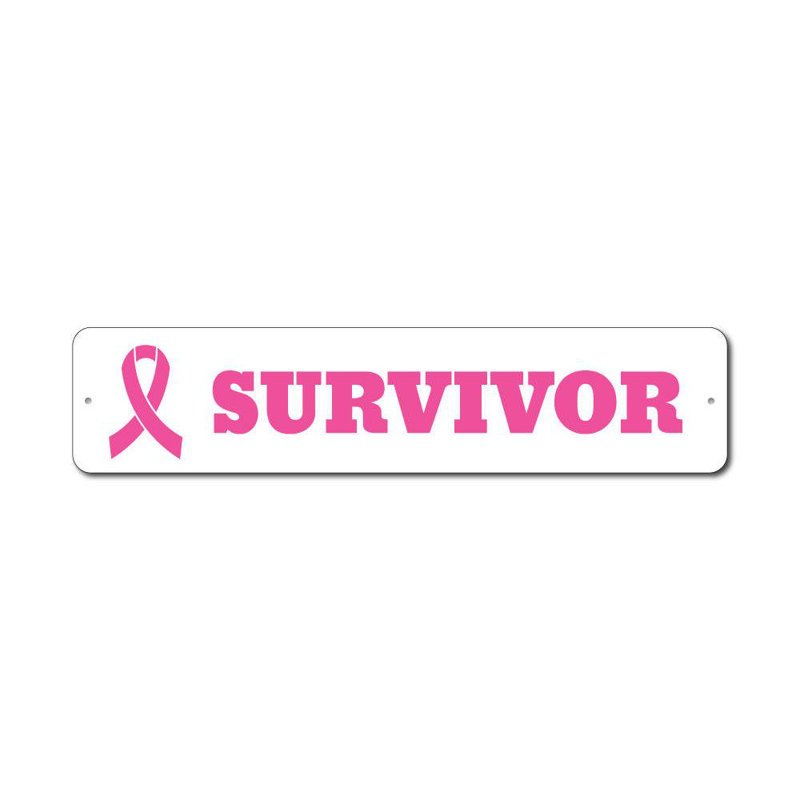 Plaque en aluminium personnalisée Survivor, H 4 po x l 18 po x P 0,04 po