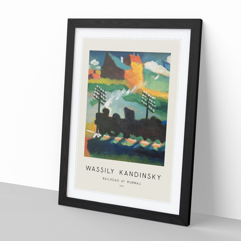 Railroad at Murnau by Wassily Kandinsky - Picture Frame Graphic Art, 65cm H x 48cm W x 2cm D