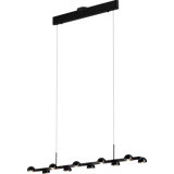 Luminaire suspendu à 1 lumière en satin gris foncé Breanda