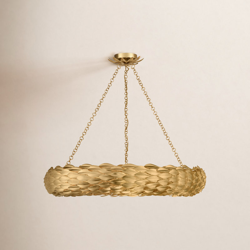 Adelle 8 - Light Antique Gold Wagon Wheel Pendant