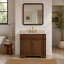 Comptoir de meuble-lavabo en noyer clair de 30 po x P 21 po avec comptoir simple encastré Josano-132974942-132974947