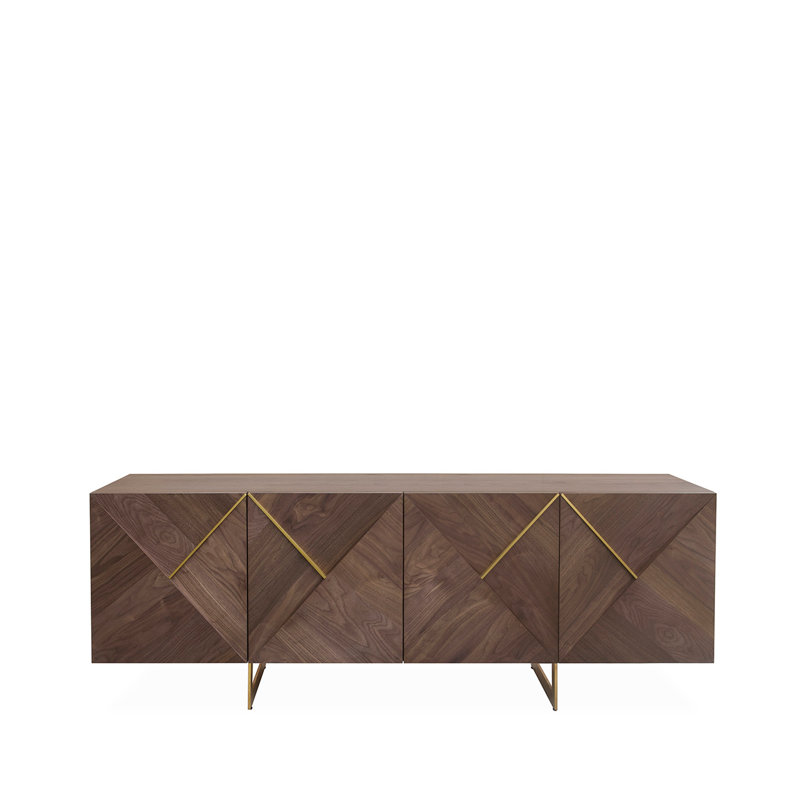 Bablu 209cm Wide 4 Door Wooden Sideboard for Living Room Furniture, Storage Side Buffet Cabinet, 21" W x 84" L