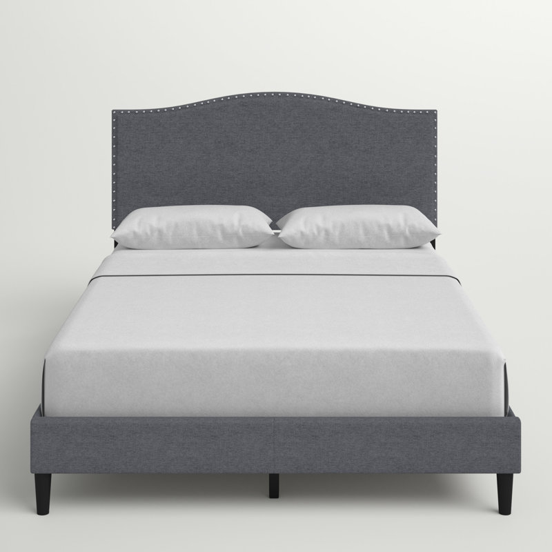 Arne Upholstered Bed, Grey, King