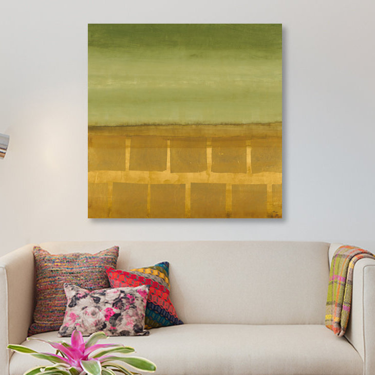 «Sage Leaf», impression sur toile, H 26 po x l 26 po x P 1,5 po, Toile tendue, Pas de tapis