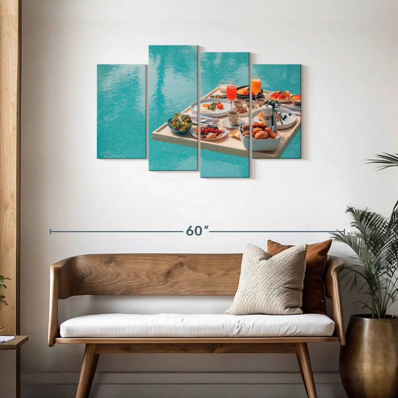 Petit déjeuner à la piscine flottante Yarlin, H 27 po x l 43 po