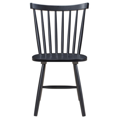 Tehlani Windsor Wood Dining Side Chair Black