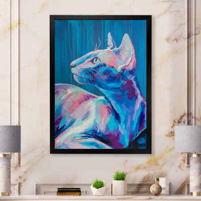 Pop Art, Sphynx bleu, art mural moderne sur toile