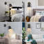 Ensemble de 2 appliques murales à intensité variable, luminaire à angle réglable avec interrupteur rotatif marche / arrêt pour le chevet, la chambre à coucher, le miroir, 2 ampoules incluses-133291430-133291429
