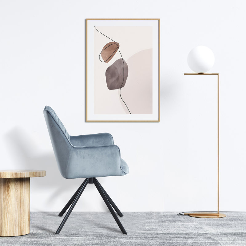 Danita Velvet Arm Chair in Blue