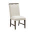 Table de salle à manger moderne à finition brune 5 pièces avec 4 chaises d'appoint beige-121307197