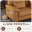 180cm Faux Leather 2-Seater Sofa With Solid Wood Frame, Spring Seat Cushion and Two Throw Pillows-949865239