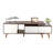 Modern Farmhouse Television Stand Media Console Credenza Table For Living Room, Walnut