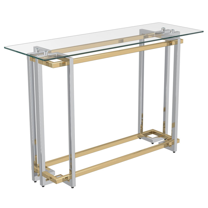 Console Scott en argent et or