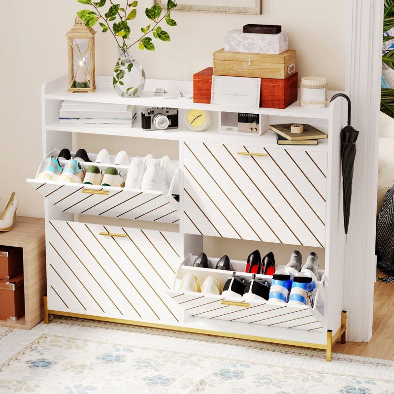 Shoe Cabinet, Entryway Storage Cabinet, Shoe Storage Organizer For Home, Shoe Storage Organizer For Home, White