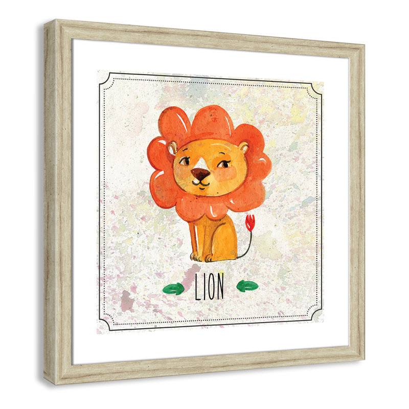 Impression sur papier Jungle Day 1 ', Cadre plat beige, H 22,5 po x l 22,5 po x P 0,6 po